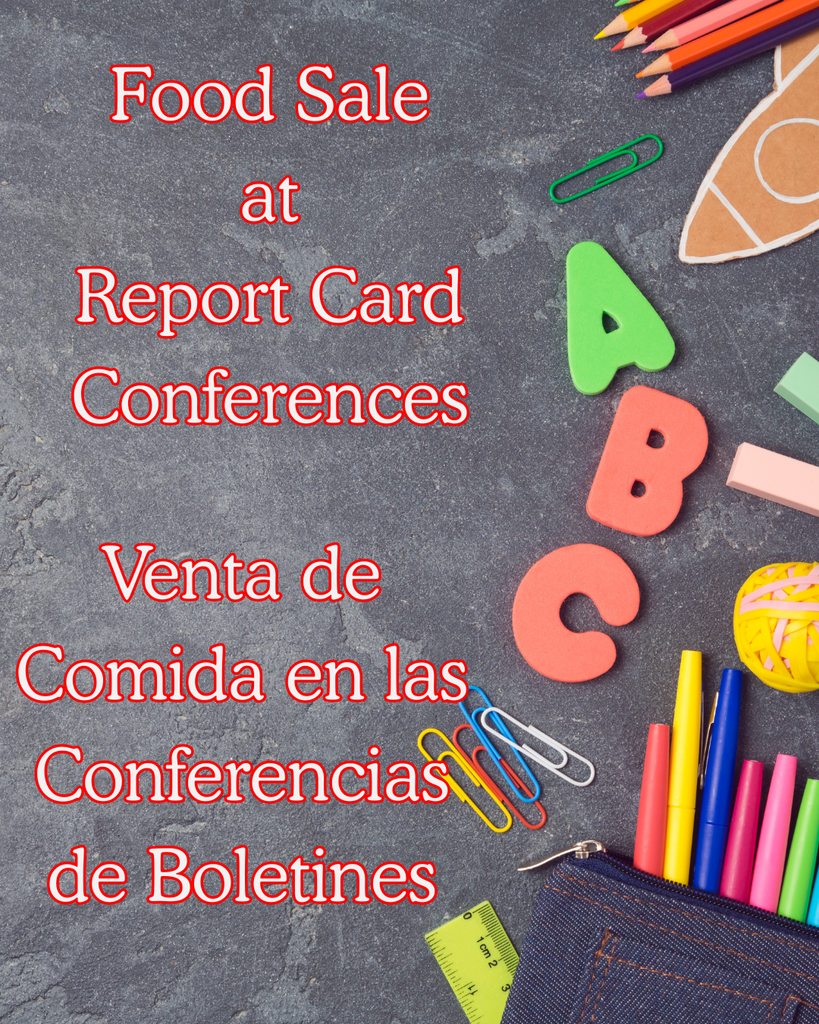 Food Sale at Report Card Conferences