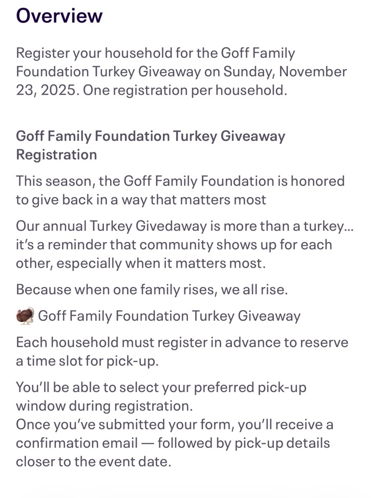 turkey drive