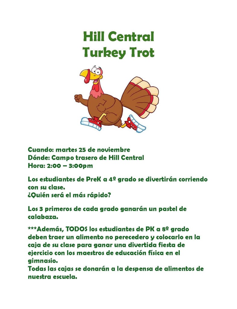 Revised Turkey Trot Flyer - Spanish