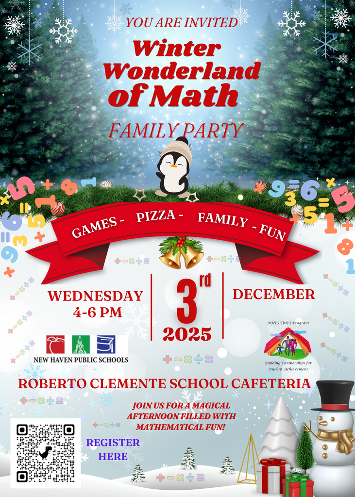 Winter Wonderland of Math, Wednesday, December 3, 4:00-6:00