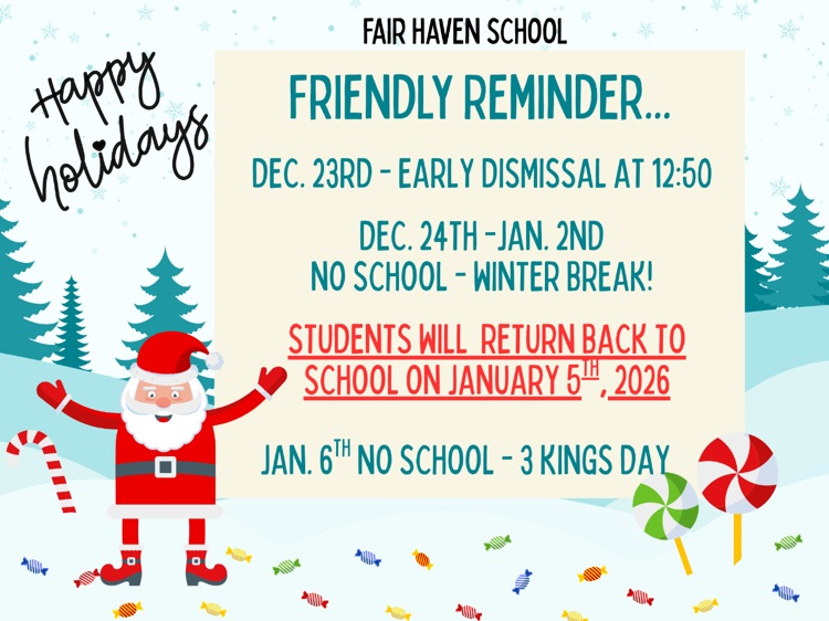 Early Dismissal 12/23