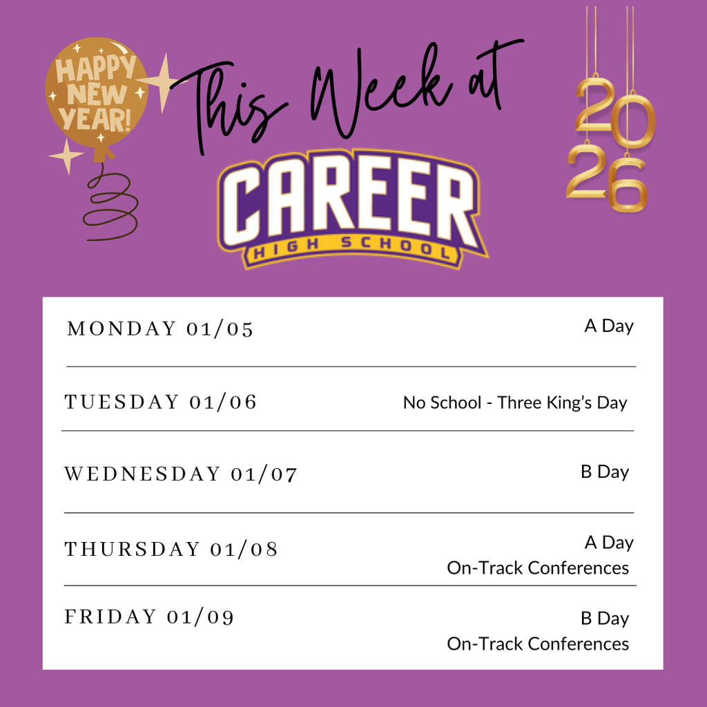 Career Schedule 1-5-25