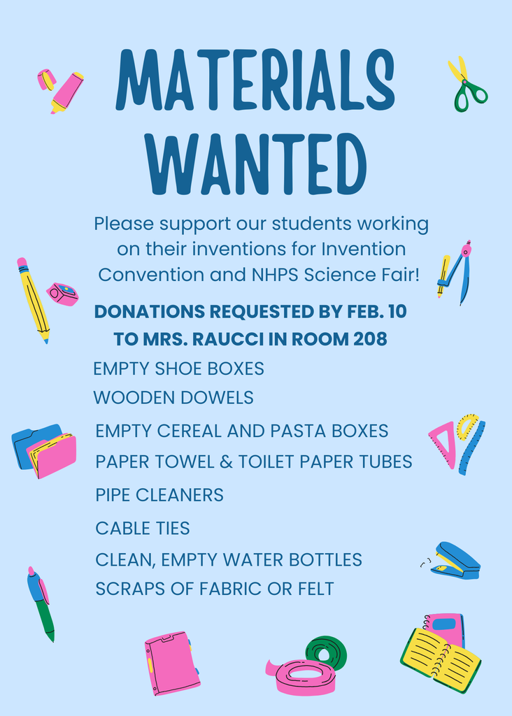 Materials wanted for Invention Convention projects