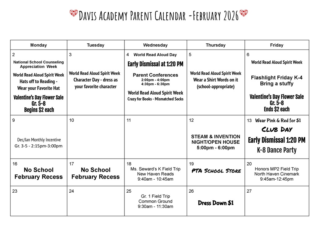 February Calendar 2026