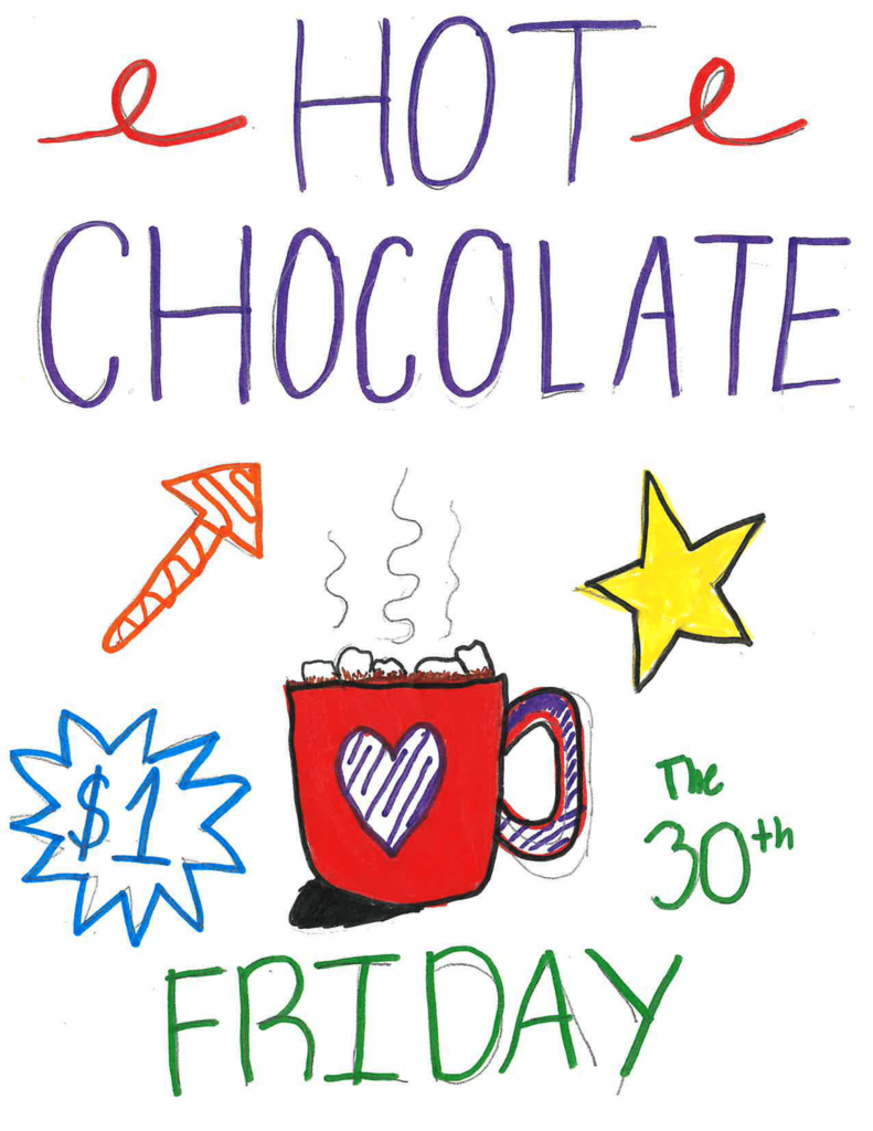 Flyer for hot chocolate 1/30