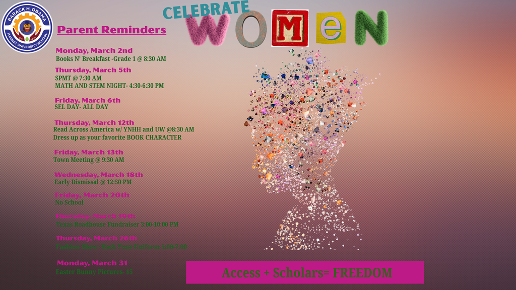 March Parents Reminder