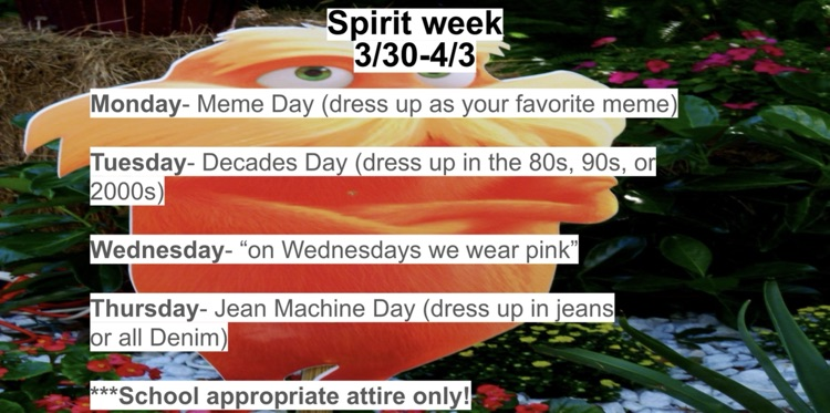 spirit week flyer