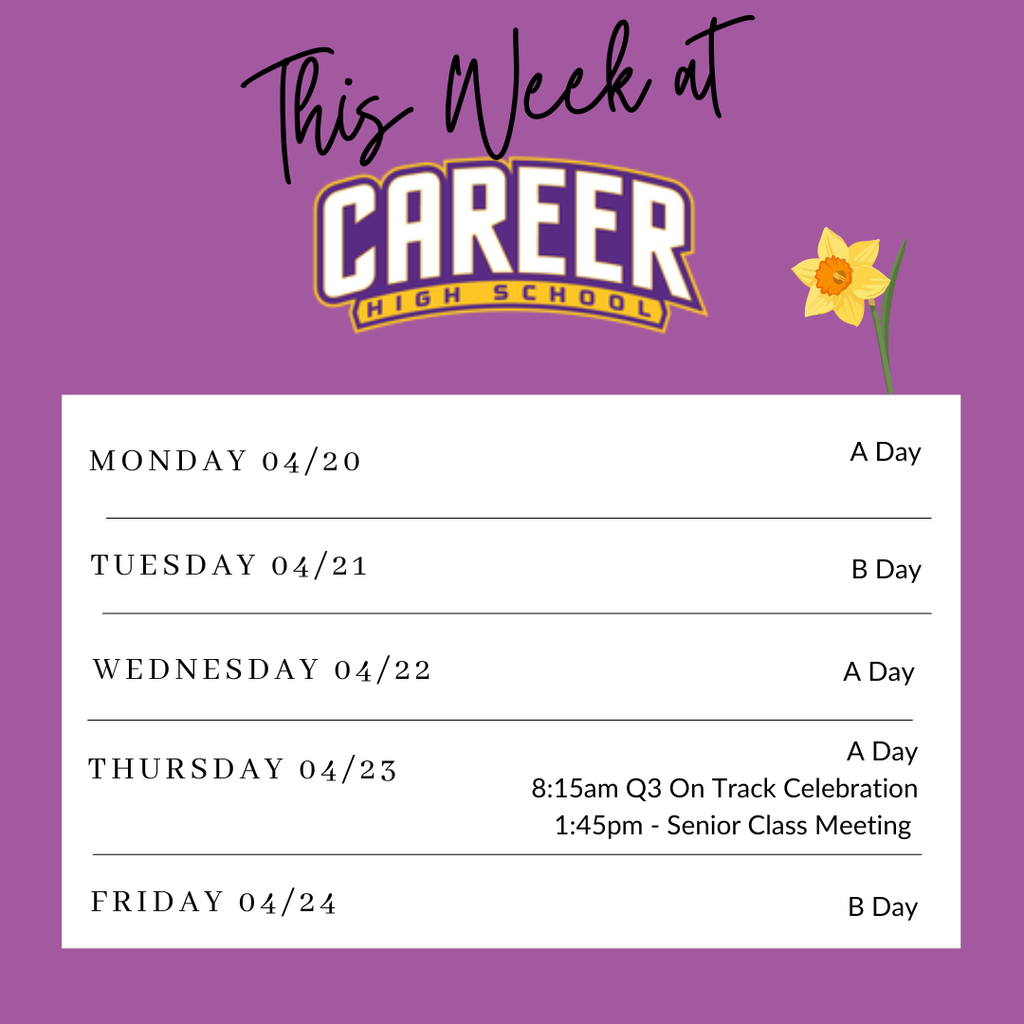 Week of 4/20/26