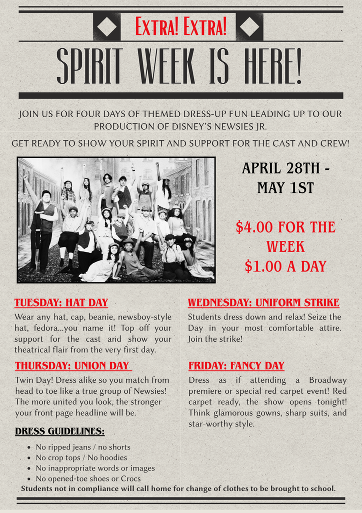 NewsiesSpiritWeek
