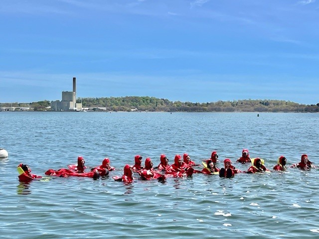 in the water