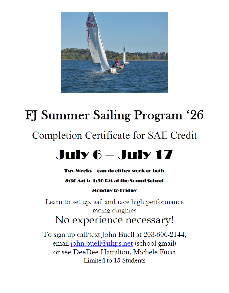 2026 FJ Summer Sailing Program