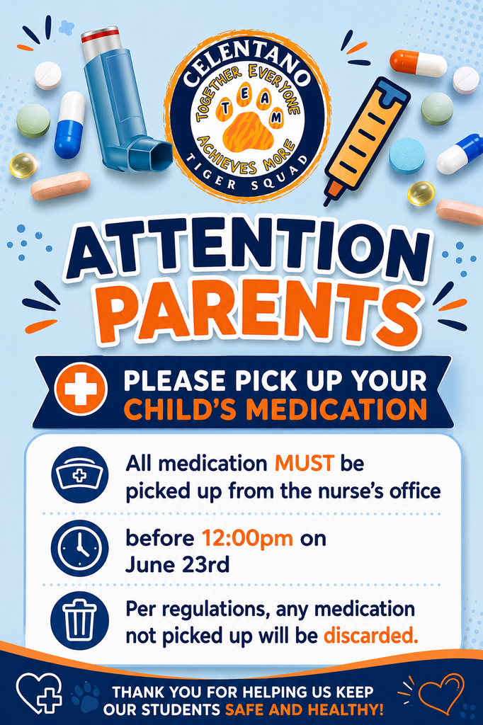 All medication must be picked up before June 23rd. Any medication not picked up will be discarded. 