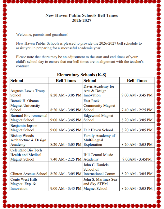bell times