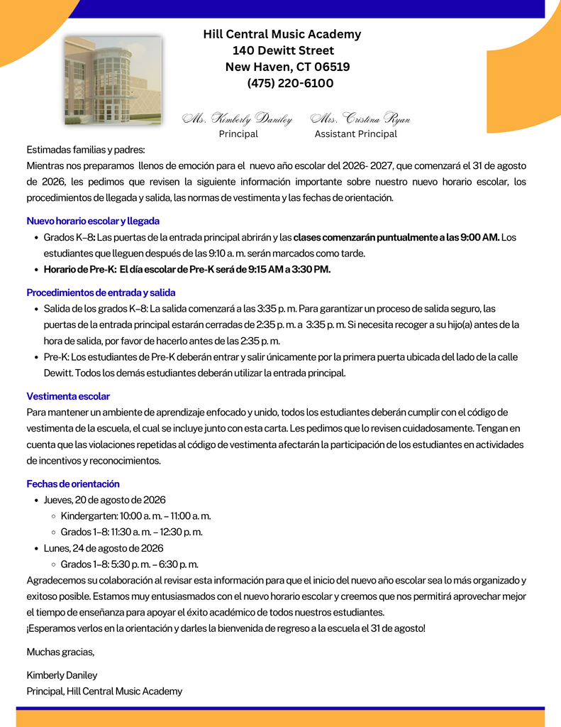 Parent Letter - Summer '26 Sp