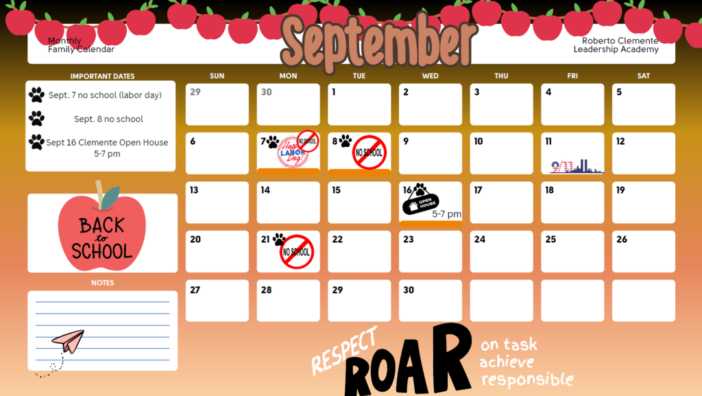 September calendar