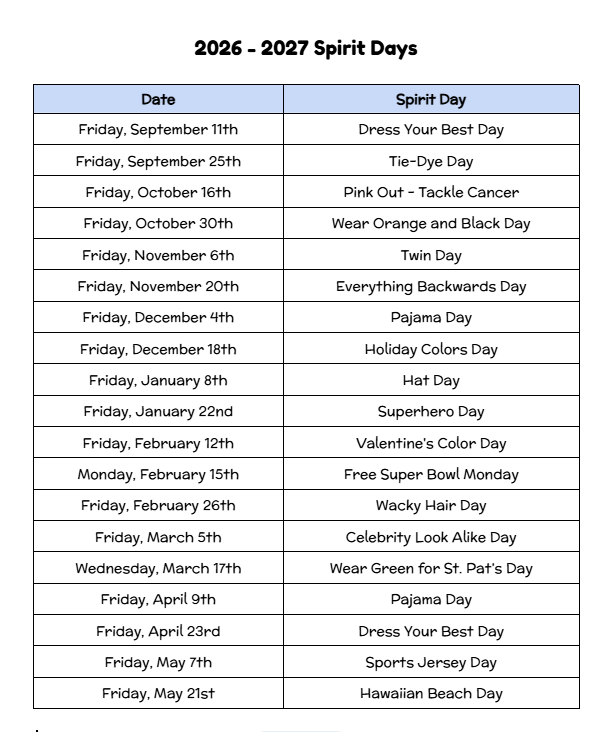 Spirit Days