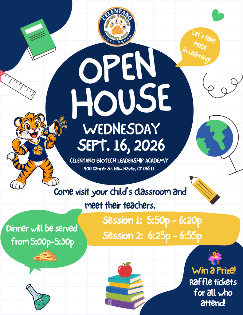 We’re excited to welcome you to our Open House tomorrow, Wednesday, September 16! This is a wonderful opportunity to visit your child’s classroom, meet their teachers, and connect with our school community.  Please see the attached flyer for dinner, session times, and other details. We look forward to seeing you and sharing a great evening together! Let’s take PRIDE in learning!