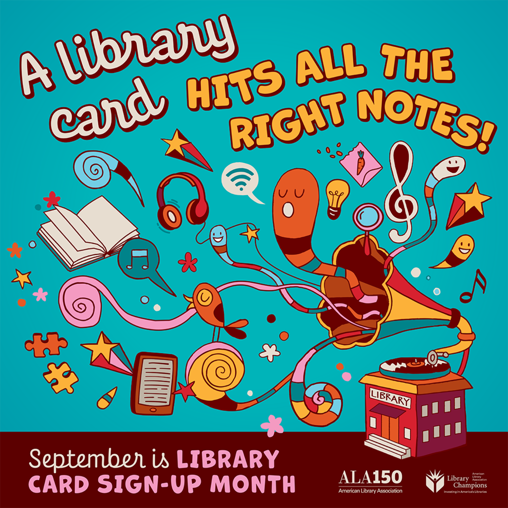 Library Card Sign Up Month Flyer