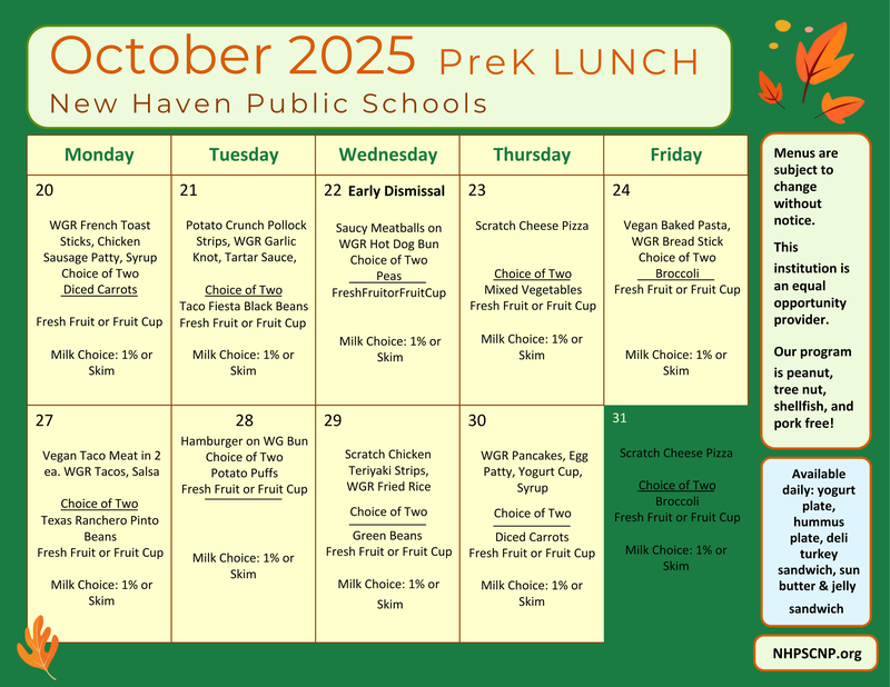 prek lunch