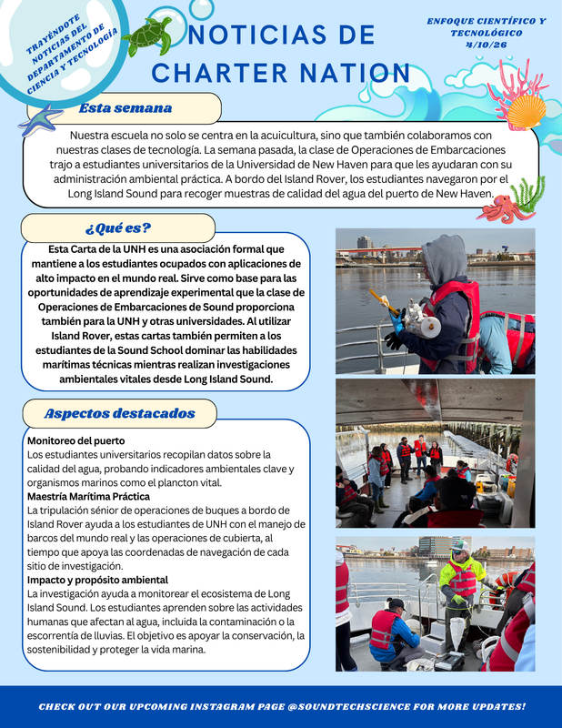 Science & Tech Focus Newsletter - CHARTER NATION NEWS- Spanish