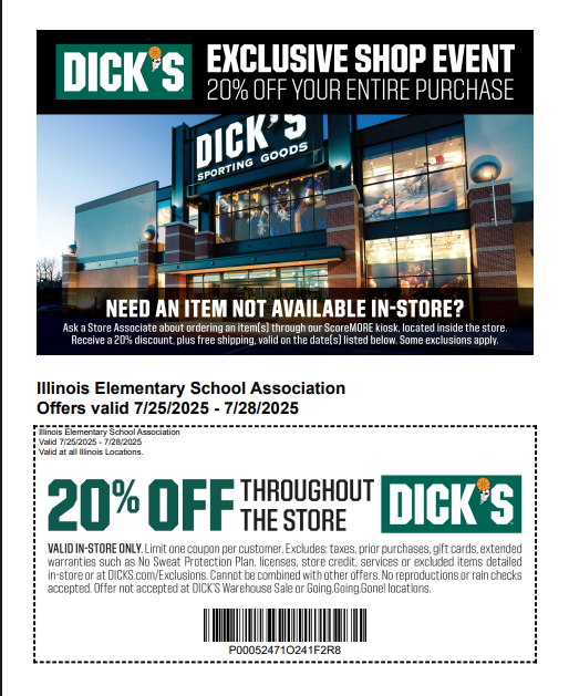 Dicks shopping event coupon