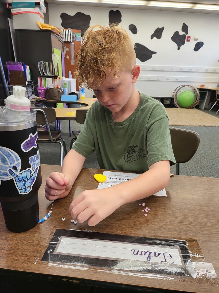 Bracelets beads name 1st day of school