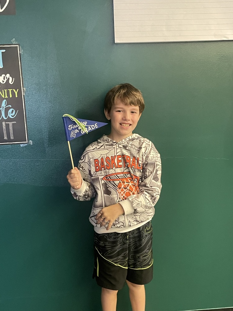 child with flag