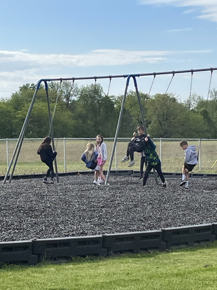 students on playground