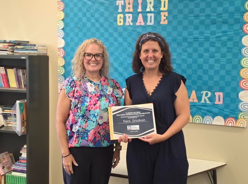Ms. Zirkelbach receives IL Retired Teachers' Grant