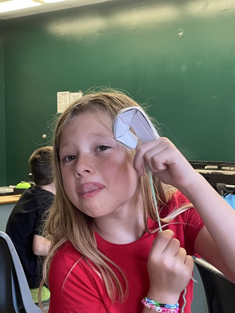 student with paper