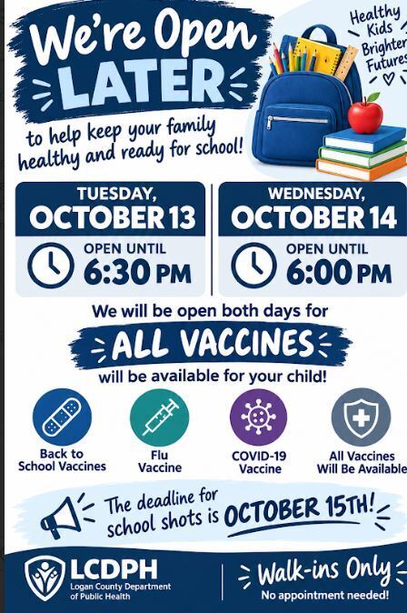 Logan County Department of Public Health walk in clinic