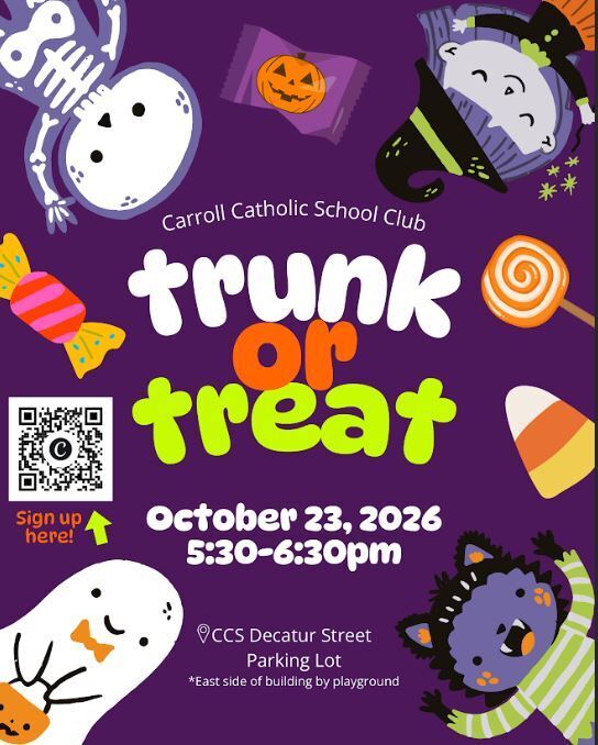 Trunk or Treat October 23rd at CCS flyer