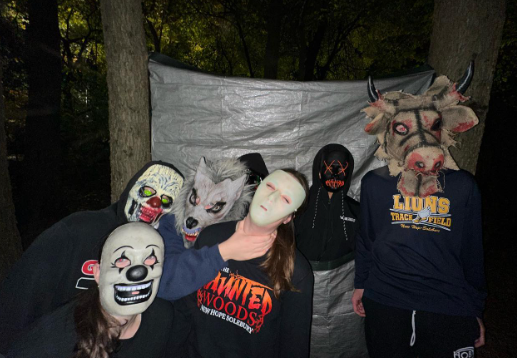 students at haunted woods