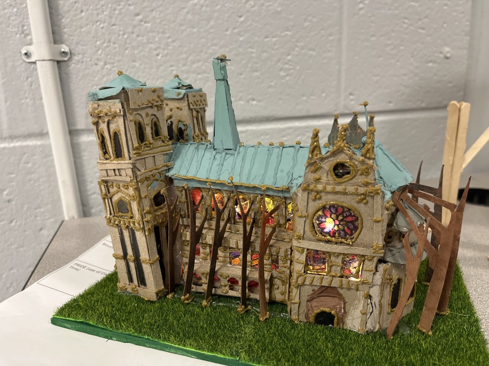 7th grade Student's French Gothic Cathedral Model