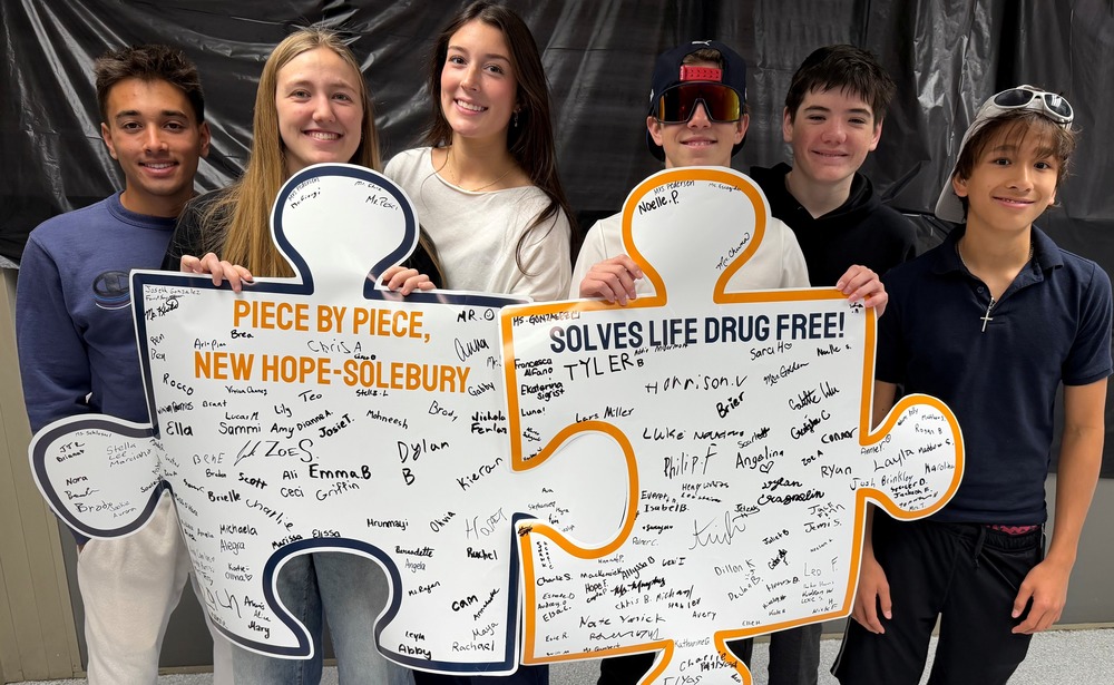 Students celebrating red ribbion week