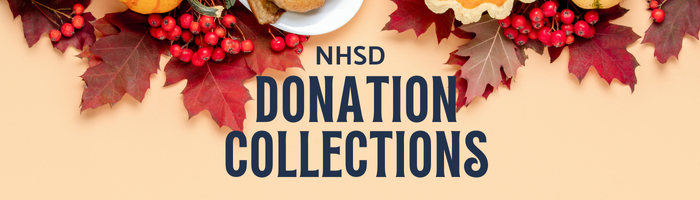 NHSD Donation Collections with leaves and cranberries