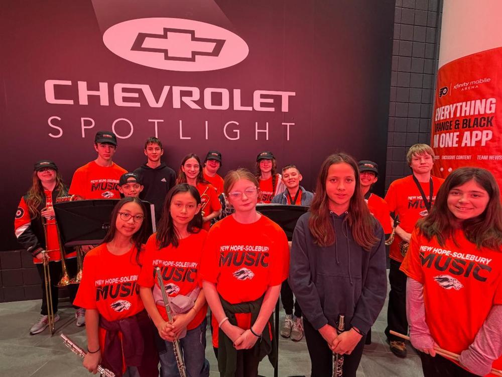 Middle School Band Students with instruments