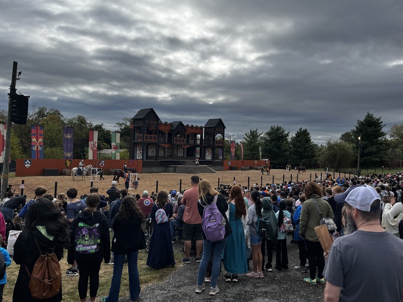 7th grade students at Pa Renaissance Faire during the Joust