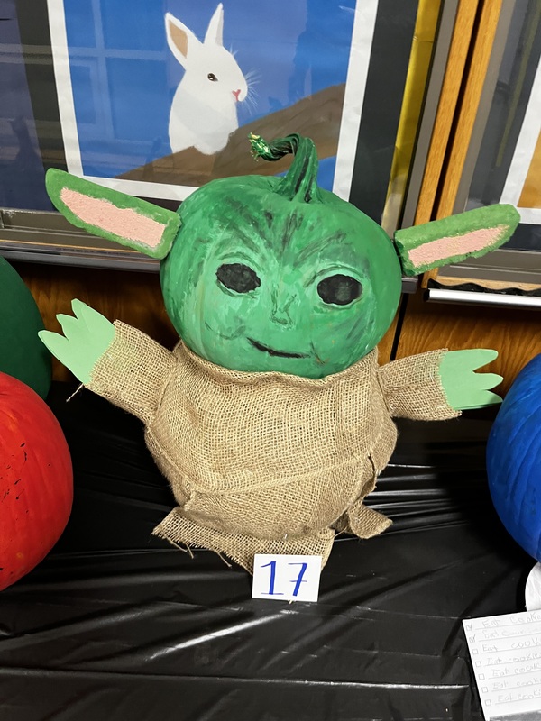 Middle School pumpkin decorating, ET