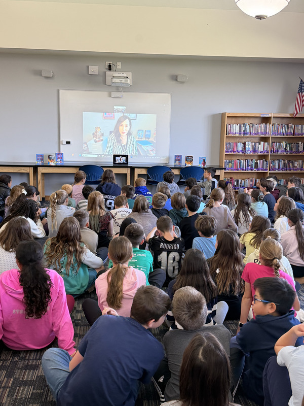 Author Angela Cervantes joined our sixth grade students