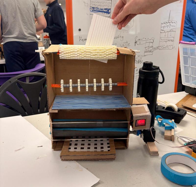 Fab Lab in-school paper recycling metho