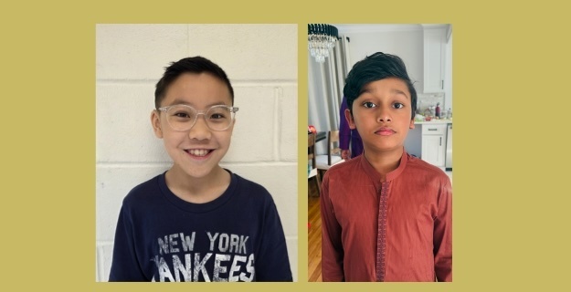 Manor Oaks School fifth grader Christopher Wong and New Hyde Park Road School fifth grader Hridhaan Zahid