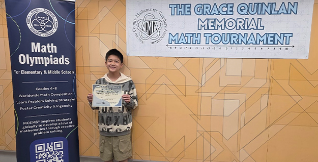 Sixth Grader Earns Third Place in Math Tournament