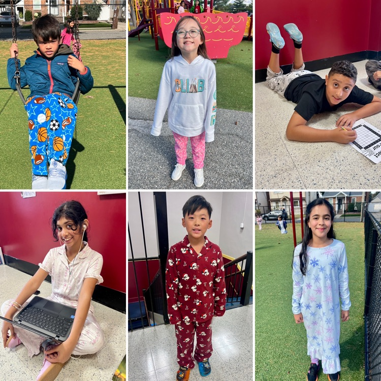 kids wearing pajamas
