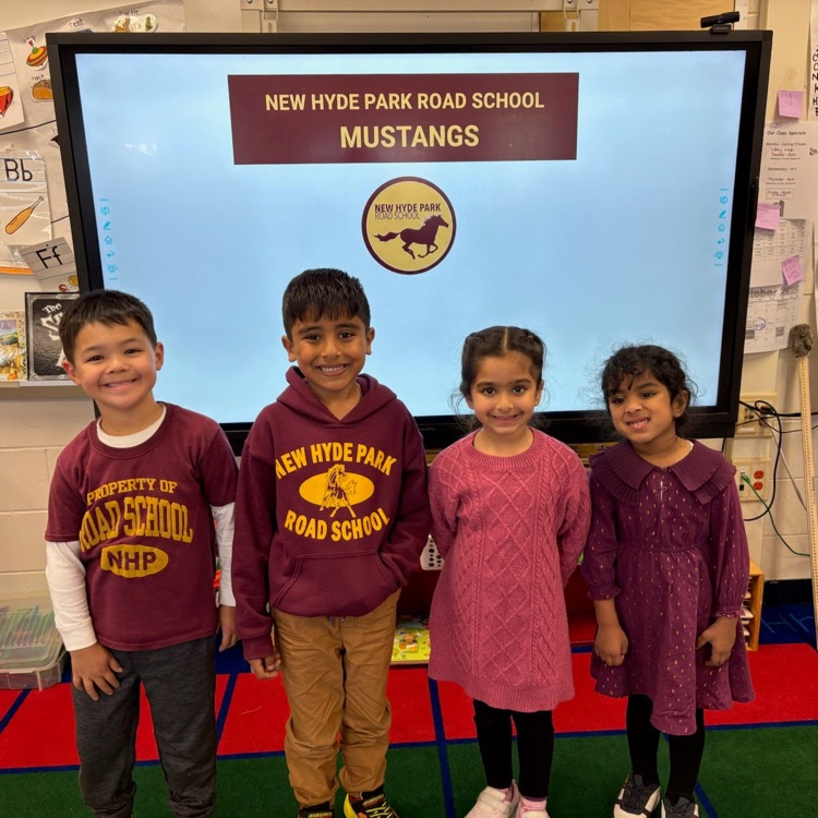 kids wearing school colors