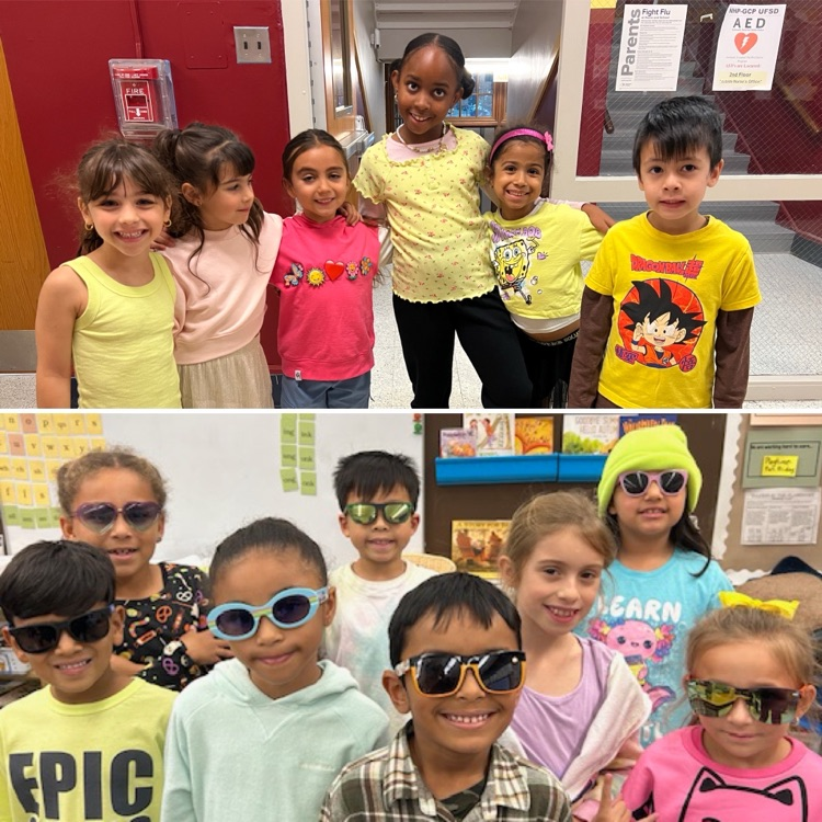 kids wearing neon colors and shades