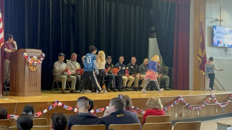 People standing on a stage