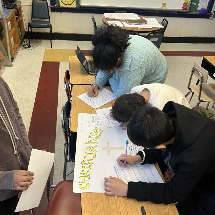 kids working on a project