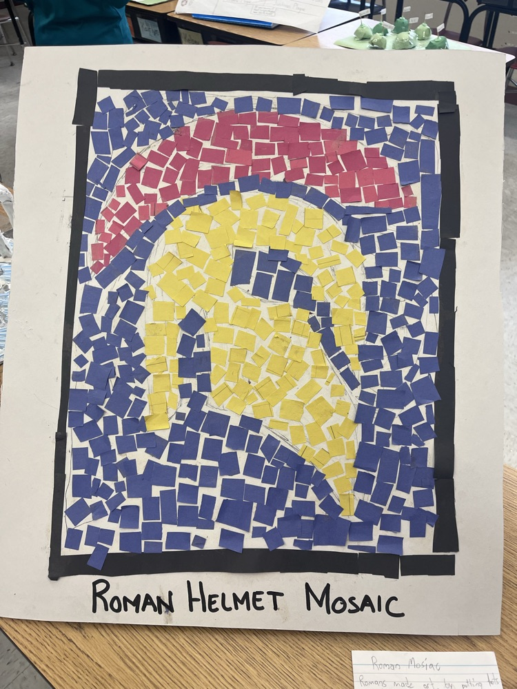 kids looking at projects on Ancient Rome