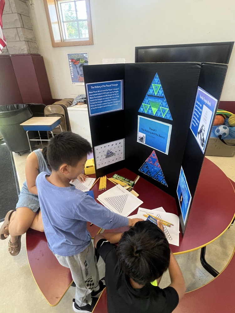 kids with their projects